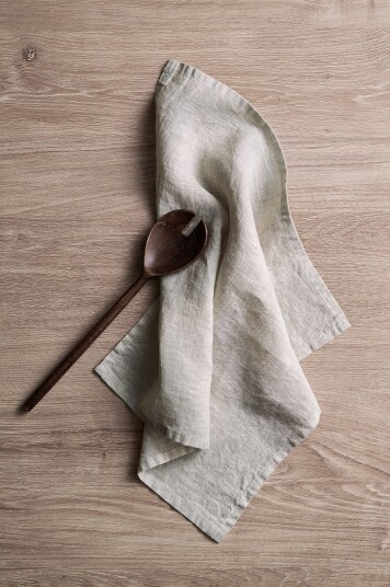 Ellos Home   Serviett Malva 2 pk i 100% lin   Beige