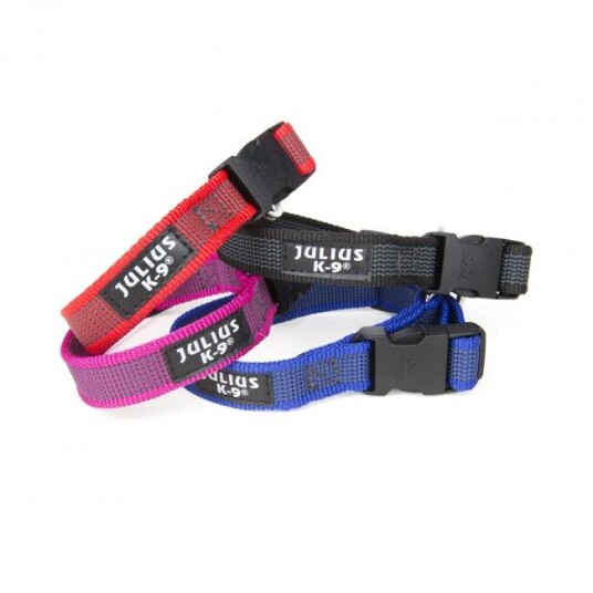 Julius-K9 Super Grip Hundehalsbånd 27-42 cm Rosa Grå 20 mm