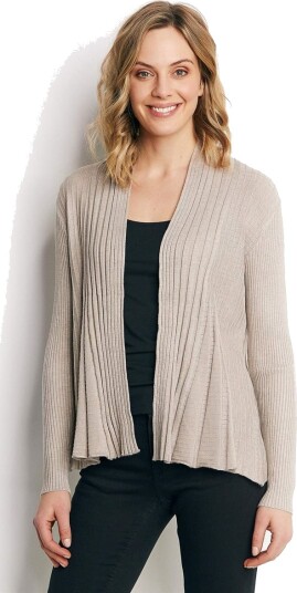 Ribbet åpen cardigan