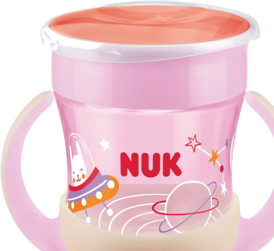 NUK Evolution Mini Magic Cup Glow In The Dark 8 mnd + rosa 160 ml