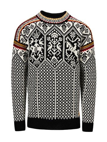 Dale Of Norway 1994 Masculine Sweater Black Mustard Offwhite XL