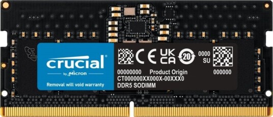 Crucial DDR5 SO-DIMM 8GB 5600MHz CL46 CT8G56C46S5T