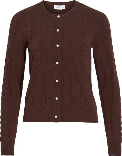 Vila Vikerry Cable L/S Knit Cardigan Noos Brown S