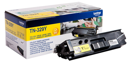 Brother TN329 Y Toner - Original - Gul 6000 sider Brother TN329 Y Toner - Original - Gul 6000 sider