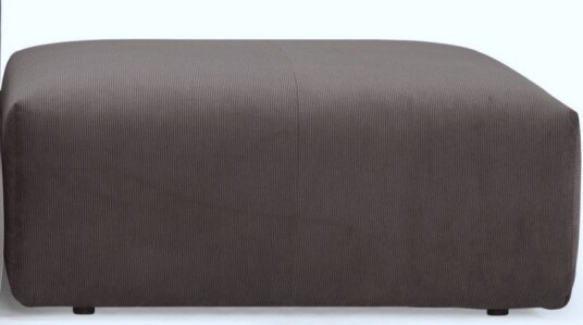 Kragelund Furniture Kornum Ottoman, Taupe Unoliving