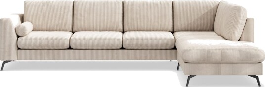 Ocean Lyx 4 seters Høyrevendt L formet Sjeselongsofa i Manchester Beige Ocean Lyx 4 seters Høyrevendt L formet Sjeselongsofa i Manchester Beige