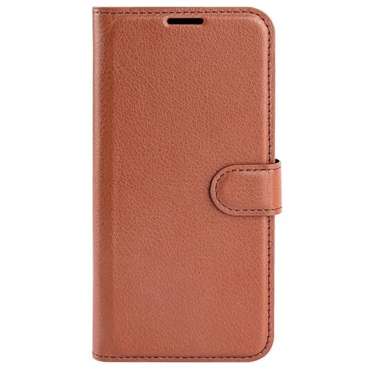 INCOVER Motorola Moto G42 Litchi Kunstskinn Deksel m. Lommebok - Brun