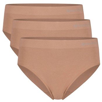 Bamboo basics Truser 3P Belle Seamless Full Brief Lysbrun  XX Large Dame