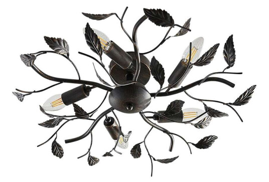 Lindby Dekorativ taklampe Yos, med blader Lindby Dekorativ taklampe Yos, med blader