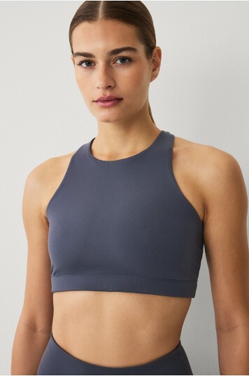 Ellos Studio Sports BH Studio Bra High Neck Core Grå
