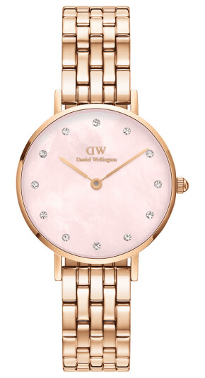 Daniel Wellington DW Klokke Petite Lumine 5-Link Melrose 28mm Roségull