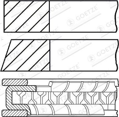 Stempelringsett GOETZE ENGINE 08-445900-00