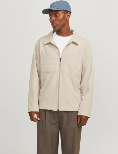 Jack & Jones Jjeperfect Shacket Sn Beige XXL Jack & Jones Jjeperfect Shacket Sn Beige XXL