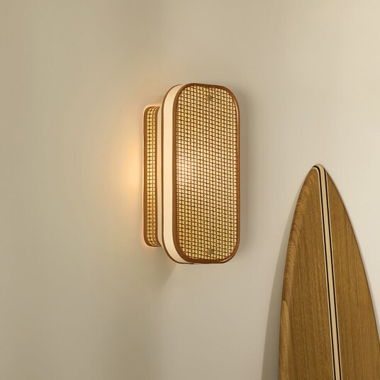 Vegglampe MARKET SET Square dimmbar Beige Stue Stoff / Tekstil Design 22 42 Beige