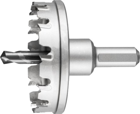 Pferd Tc Hole Cutter Flat Version 8 Mm, Shank Dia. 12 Mm, 6,5 Cm