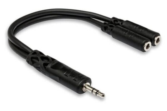 Hosa YMM232 han-mini-Jack/2x hun-mini-Jack 15cm sort
