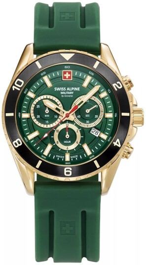 Swiss Alpine Military Herreklokke 7034.9818 Sierra Grønn/Gummi Ø43