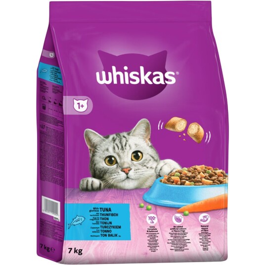 Whiskas 1+ Tunfisk 7 kg Tørfoder til Katter Whiskas 1+ Tunfisk 7 kg Tørfoder til Katter