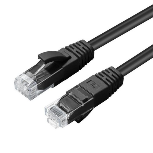 MicroConnect CAT6 U/UTP nettverkskabel 20m svart 1 Stykk SEN UTP620S Svart