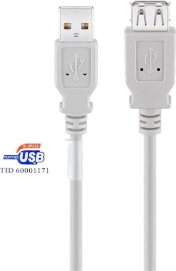 Pro USB A USB A 3m Grå Pro USB A USB A 3m Grå