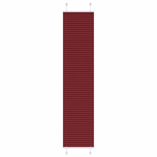 Plisségardin Bordeaux Rød 40x200 cm Stoff Bredde 39,4