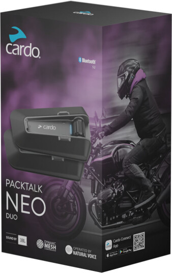 Cardo Packtalk Neo Dobbel pakke for kommunikasjonssystem en størrelse Svart
