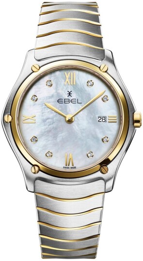 Ebel Dameklokke 1216654 Classic Hvit/18 karat gult gull Ø37 mm