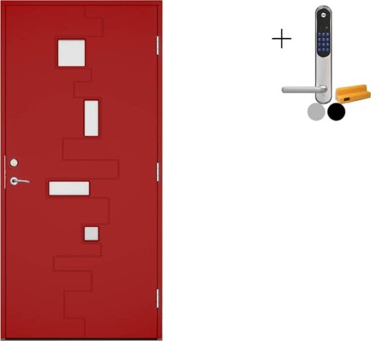 Ytterdør Swedoor Advance-Line Statement Flow med Yale Doorman Classic Home
