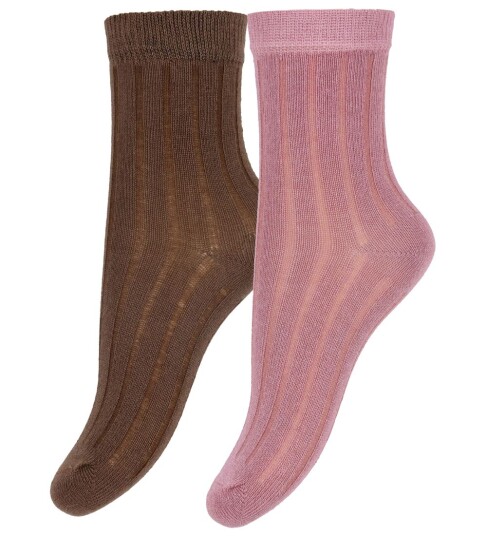Minymo Ankle Sock - Rib (2-Pack) - Multi/patterned - 23\26 Minymo Ankle Sock - Rib (2-Pack) - Multi/patterned - 23\26
