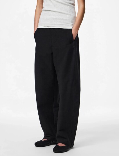 Pieces Pcrikke Hw Barrel Pants Jrs Black XS Pieces Pcrikke Hw Barrel Pants Jrs Black XS