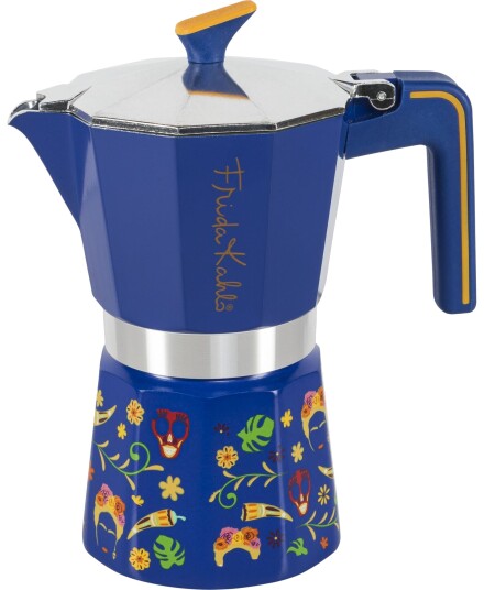Pedrini 6 kopper Frida Kahlo espressokanne Bl?? Pedrini 6 kopper Frida Kahlo espressokanne Bl??