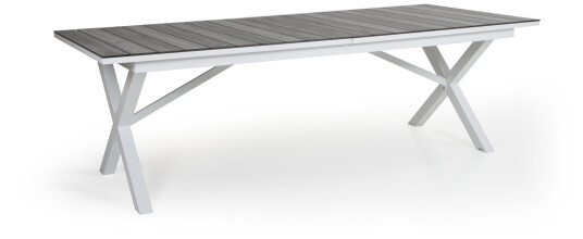 Brafab Hillmond spisebord Hvit matt/grå trelook 237 - 297 x 100 cm Hvit Brafab Hillmond spisebord Hvit matt/grå trelook 237 - 297 x 100 cm Hvit