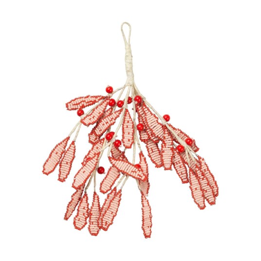 Broste Copenhagen Mistletoe hengende dekorasjon 17 x 18 cm Pumpkin orange