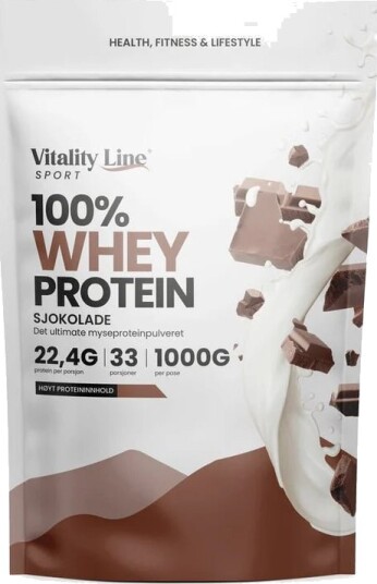 Vitality Line Sport whey sjokolade Proteinpulver 1 kg