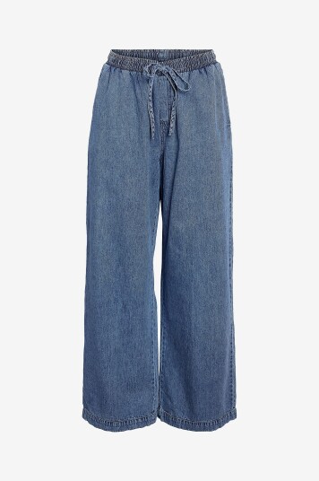 Noisy May Curve Jeans nmEnza MW Wide Pants Mg004mb Curve Blå