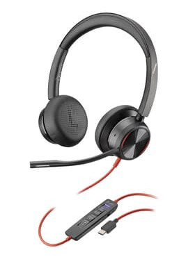 Poly Blackwire 8225 Microsoft Hodesett Usb-c Svart Poly Blackwire 8225 Microsoft Hodesett Usb-c Svart