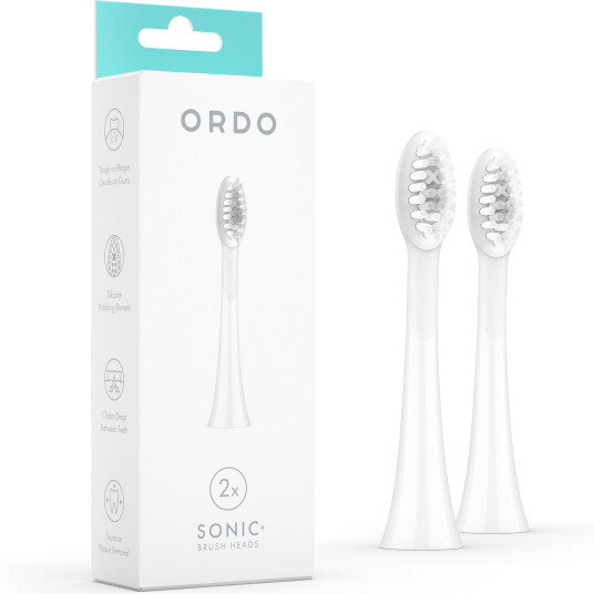 Børstehoder til Ordo Sonic + Elektrisk tannbørste 2 pcs. White / Silver