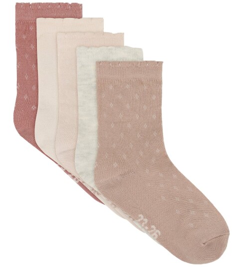 Minymo Sokker 5 pack Rugby Tan Minymo 31/34 Sokker Hvit Rosa 31 34