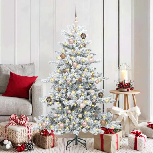  Kunstig sammensatt juletre med 150 LED med stativ 150 cm PVC