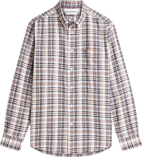 Tommy Hilfiger Soft Textured Check Shirt CARBON NAVY CHECK M