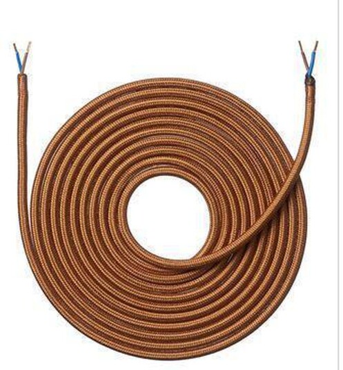 Nielsen 4m Stoffledning 2x0,75mm² Dekorativ Kobber