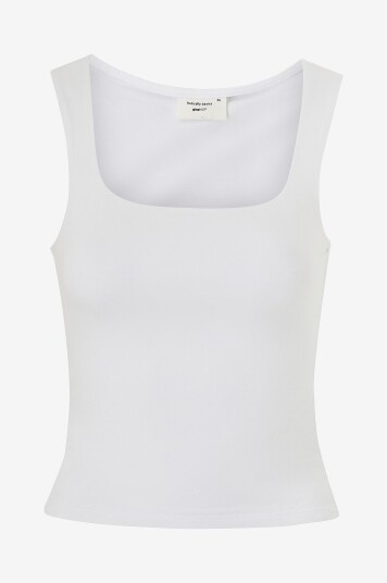 Gina Tricot Undertøystopp Basic Square Tanktop Hvit
