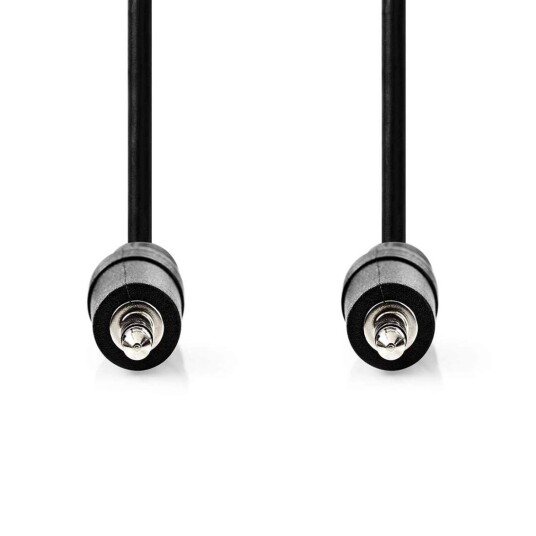 Nedis 3.00m Stereo Lydkabel 3.5mm Han Nikkelbelagt Rund Sort