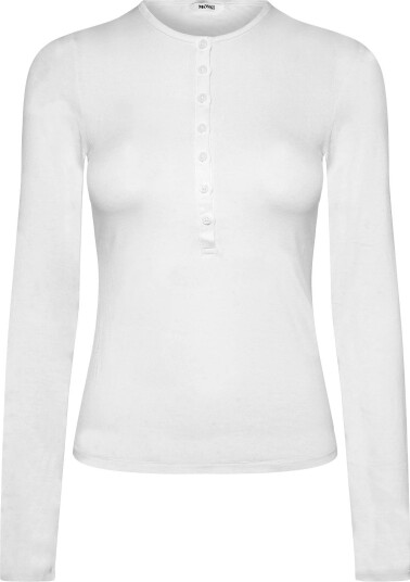 Monki Henley Ls WHITE LIGHT XXS Monki Henley Ls WHITE LIGHT XXS