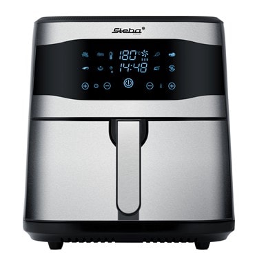 Steba 8L Varmluftsfrityrkoker med Timer og 1800W Effekt i Rustfritt Stål Steba 8L Varmluftsfrityrkoker med Timer og 1800W Effekt i Rustfritt Stål