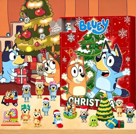 Adventskalender Barn Leksak Bluey Figurer 24st Julkalender En överraskande julklapp till pojkar och flickor