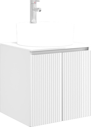  Vegghengt vaskeservant Hvit 49,5 x 44,5 x 65 cm Konstruert tre