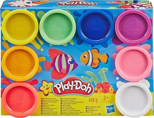 Hasbro Play-Doh 8-pakning med regnbuefarget giftfri modellérmasse med 8 farger