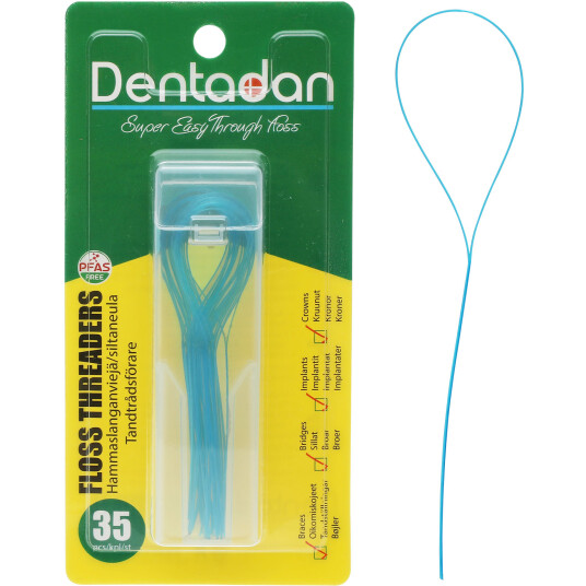 Dentadan Super Easy-Through Threaders Floss 35 pcs. Dentadan Super Easy-Through Threaders Floss 35 pcs.