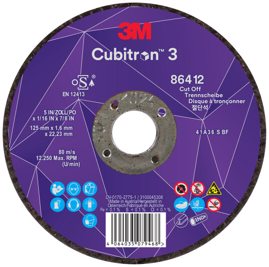 Cubitron 3 kappeskive T41 125Ã1,3mm